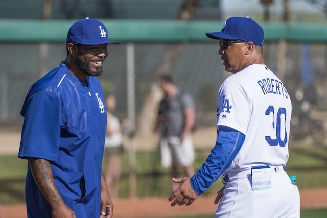 Howie-kendrick-dave-roberts-dodgers-2016-spring-training