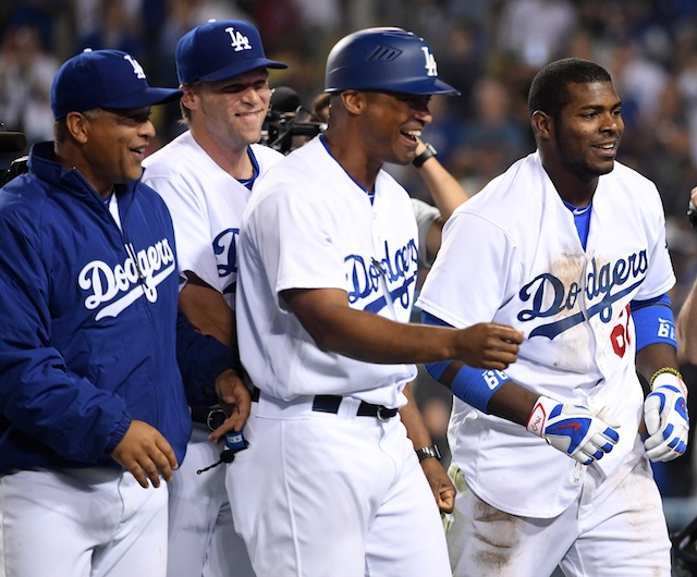 Dodgers Video: Yasiel Puig Scores On Own Walk-off 2-run Single