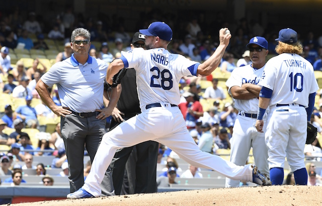 Nate-lucero-bud-norris-dave-roberts-justin-turner