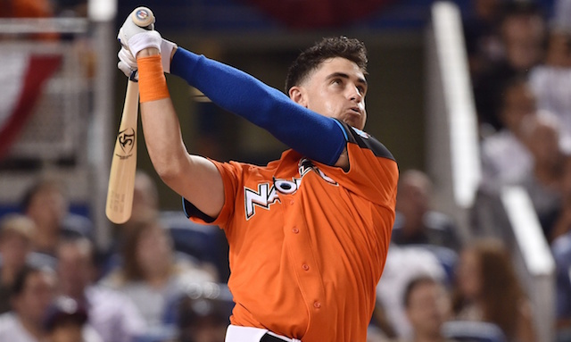 Los Angeles Dodgers first baseman Cody Bellinger during the 2017 Home Run Derby at Marlins Park