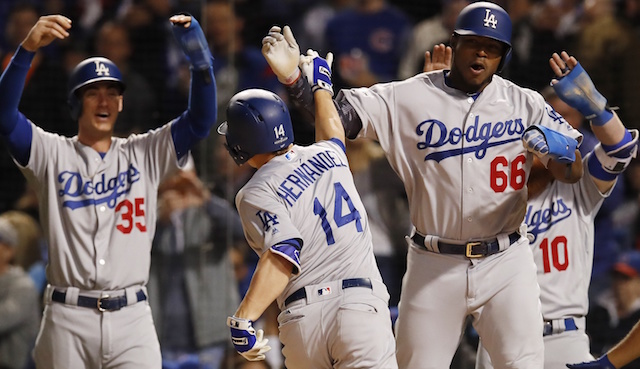 Cody Bellinger, Kiké Hernandez, Yasiel Puig, Justin Turner, Los Angeles Dodgers