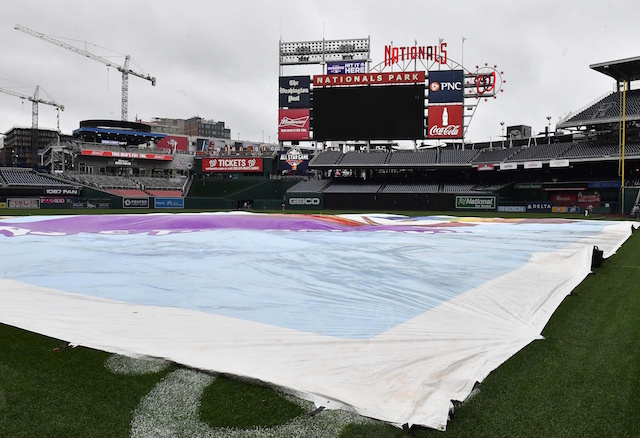 Nationals Park view, tarp