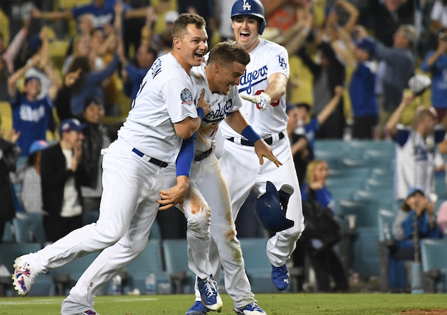 Kiké Hernandez, Joc Pederson, Ross Stripling, Dodgers win