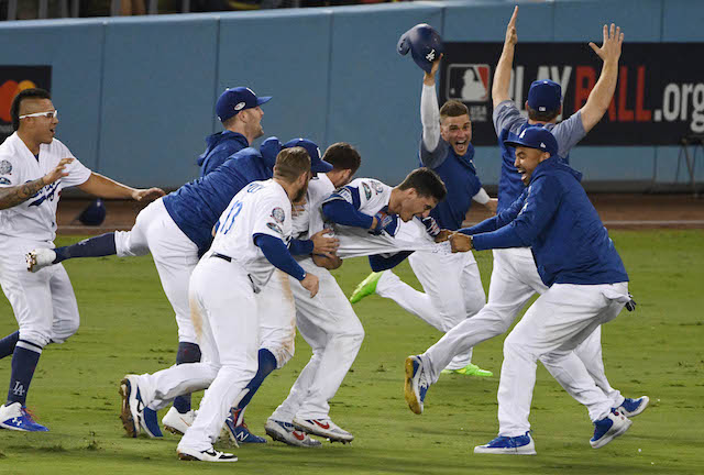 Cody Bellinger, Kiké Hernandez, Matt Kemp, Max Muncy, Julio Urias, Dodgers walk-off, 2018 NLCS