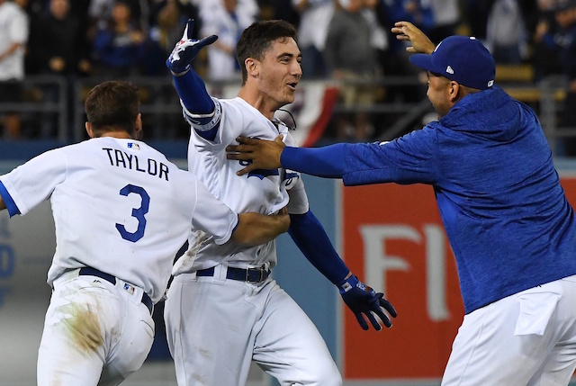 Cody Bellinger, Matt Kemp, Chris Taylor, Dodgers walk-off, 2018 NLCS