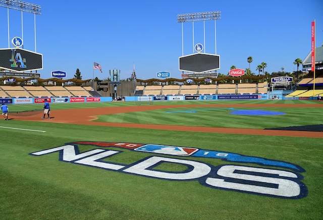 General view of Dodger Stadium during the 2018 NLDS