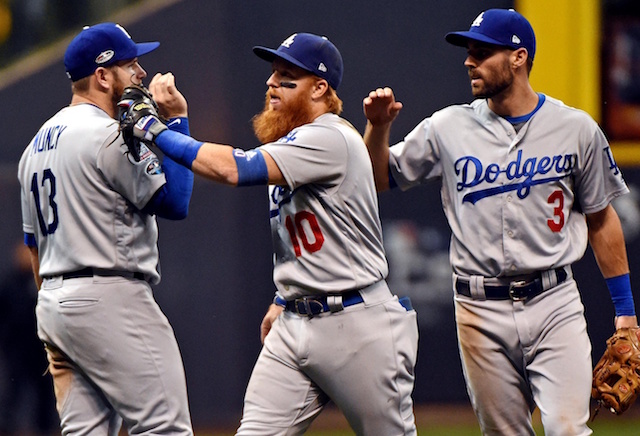 Max Muncy, Chris Taylor, Justin Turner, Dodgers win, 2018 NLCS