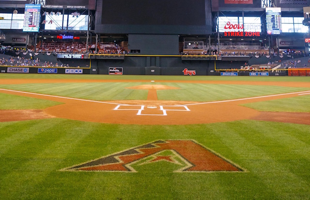 Diamondbacks logo, Chase Field view