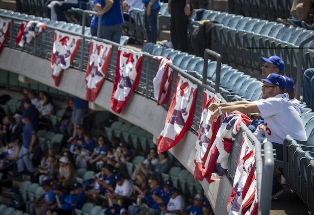 Dodger Stadium, 2019 Opening Day, seats, bunting