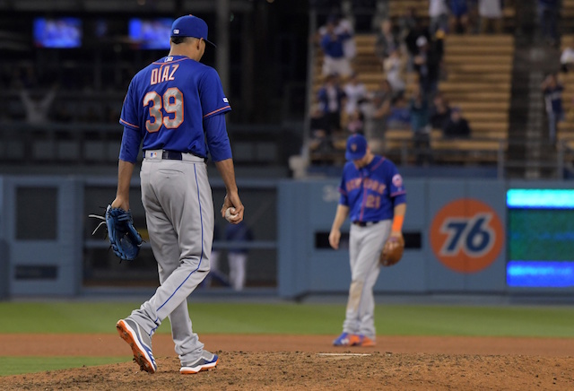 New York Mets closer Edwin Diaz blows a save against the Los Angeles Dodgers