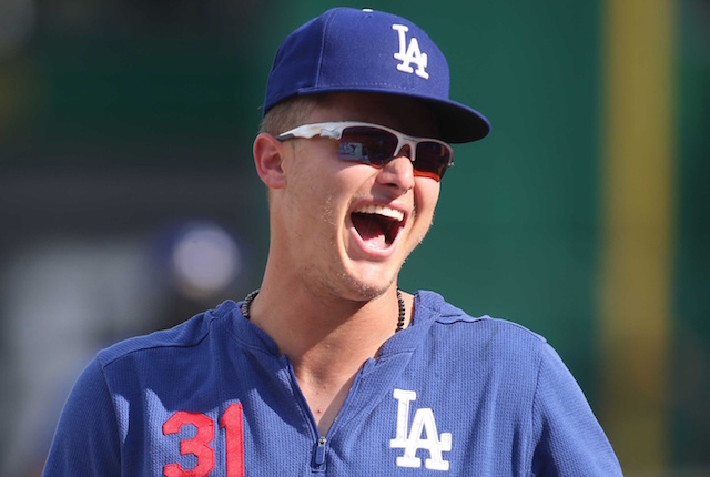 Los Angeles Dodgers outfielder Joc Pederson during batting practice at PNC Park