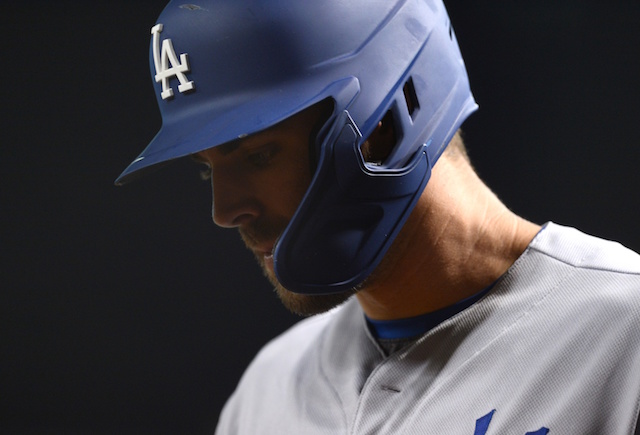 Los Angeles Dodgers outfielder Chris Taylor during a game against the Arizona Diamondbacks