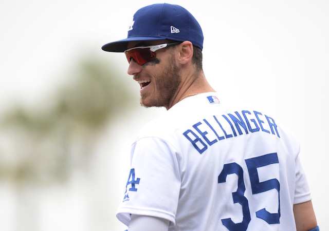 Los Angeles Dodgers right fielder Cody Bellinger before a game against the Philadelphia Phillies