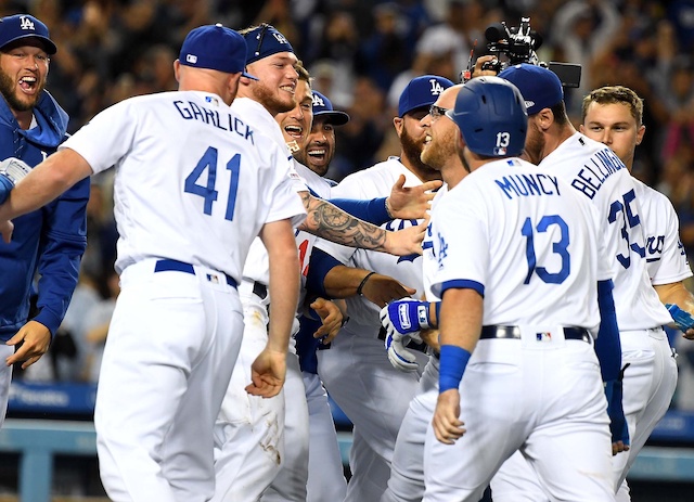 Matt Beaty, Cody Bellinger, Kyle Garlick, Clayton Kershaw, Max Muncy, Joc Pederson, Alex Verdugo, Dodgers walk-off win