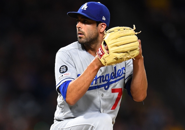 Los Angeles Dodgers relief pitcher Scott Alexander during a game against the Pittsburgh Pirates