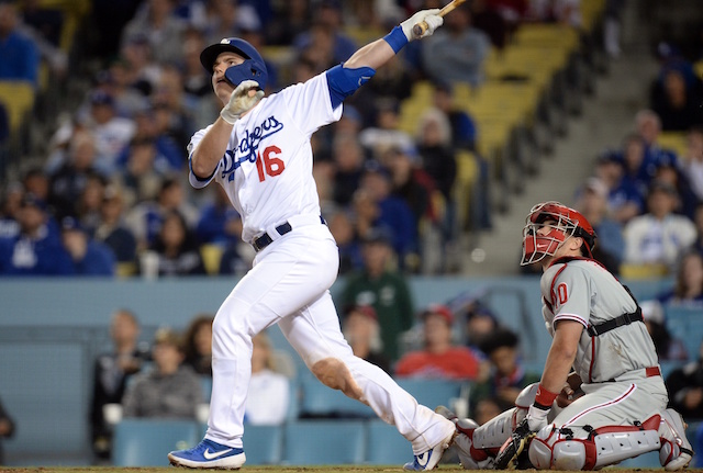 Los Angeles Dodgers catcher Will Smith hits a walk-off home run