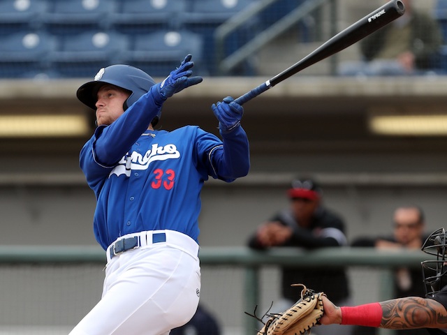 Los Angeles Dodgers prospect Devin Mann with High-A Rancho Cucamonga Quakes