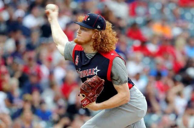 Los Angeles Dodgers pitching prospect Dustin May in the 2019 MLB Futures Game