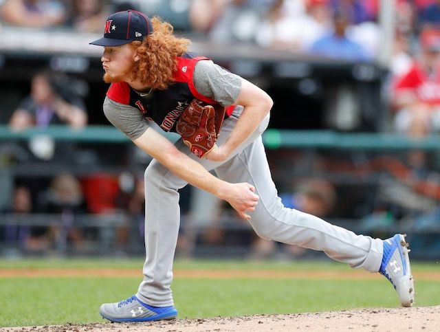 Los Angeles Dodgers pitching prospect Dustin May in the 2019 MLB Futures Game