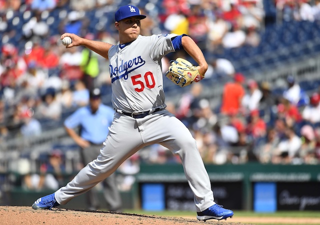 Los Angeles Dodgers relief pitcher Jaime Schultz against the Washington Nationals