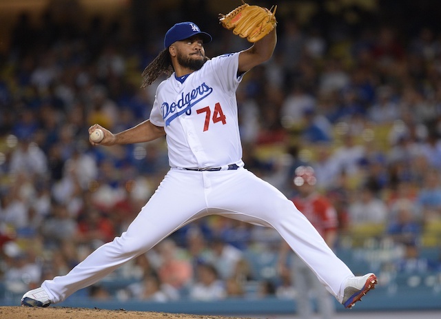 Los Angeles Dodgers closer Kenley Jansen against the Los Angeles of Anaheim