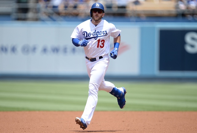 Los Angeles Dodgers infielder Max Muncy runs the bases after hitting a home run against the San Diego Padres