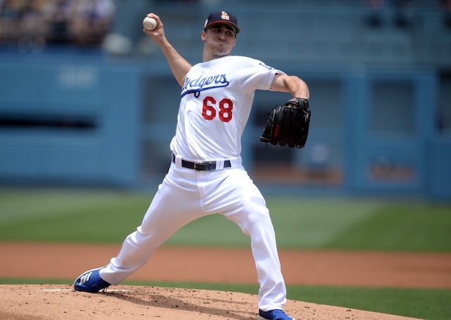 Los Angeles Dodgers starting pitcher Ross Stripling against the San Diego Padres