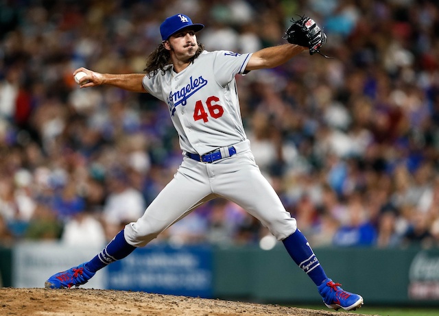 Los Angeles Dodgers pitcher Tony Gonsolin against the Colorado Rockies