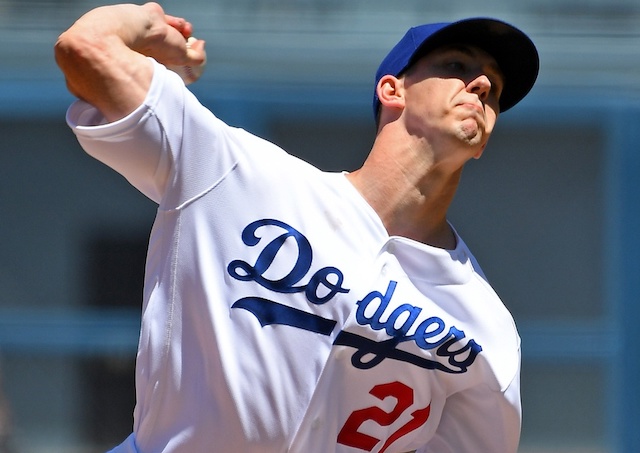 Los Angeles Dodgers starting pitcher Walker Buehler against the Miami Marlins