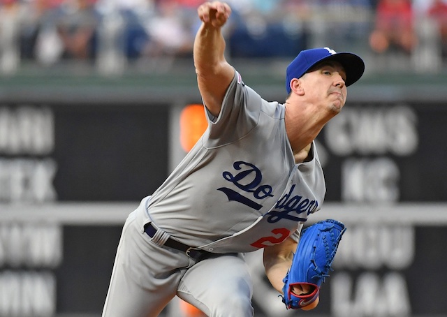 Los Angeles Dodgers starting pitcher Walker Buehler against the Philadelphia Phillies