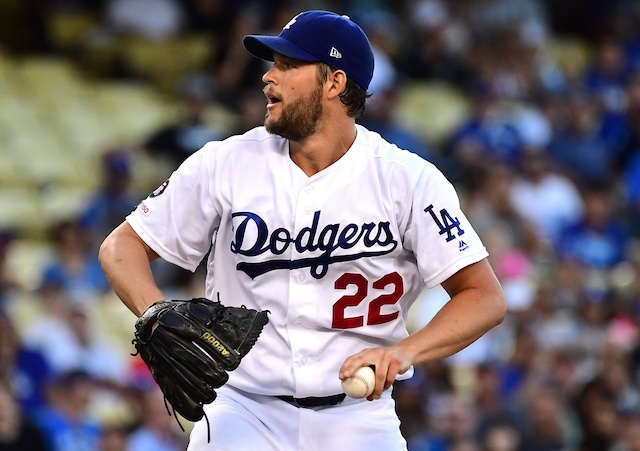 Los Angeles Dodgers pitcher Clayton Kershaw in a start against the San Diego Padres