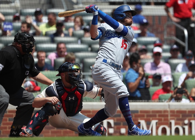 Los Angeles Dodgers All-Star Cody Bellinger hits a home run against the Atlanta Braves