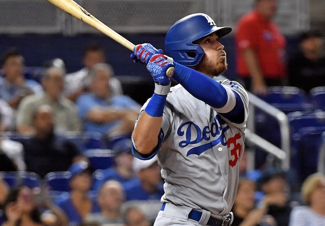 Los Angeles Dodgers All-Star Cody Bellinger hits a home run against the Miami Marlins