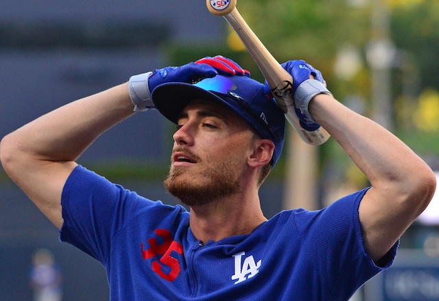 Los Angeles Dodgers All-Star Cody Bellinger during batting practice at Petco Park