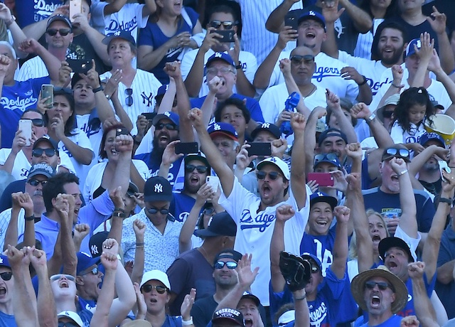 Los Angeles Dodgers fans react