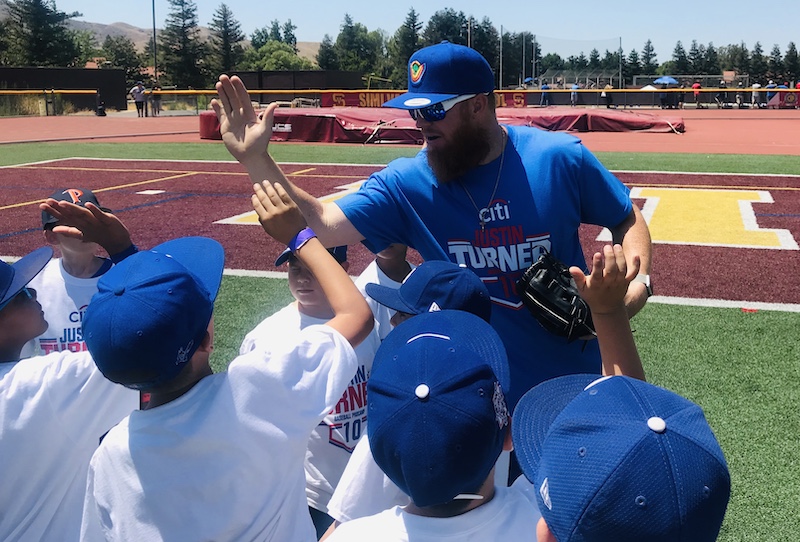 Los Angeles Dodgers third baseman Justin Turner hosts the annual Citi ProCamps baseball camp