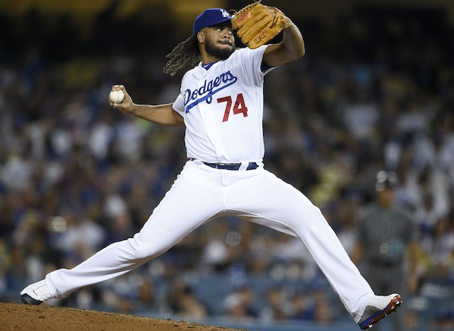 Los Angeles Dodgers closer Kenley Jansen against the Arizona Diamondbacks