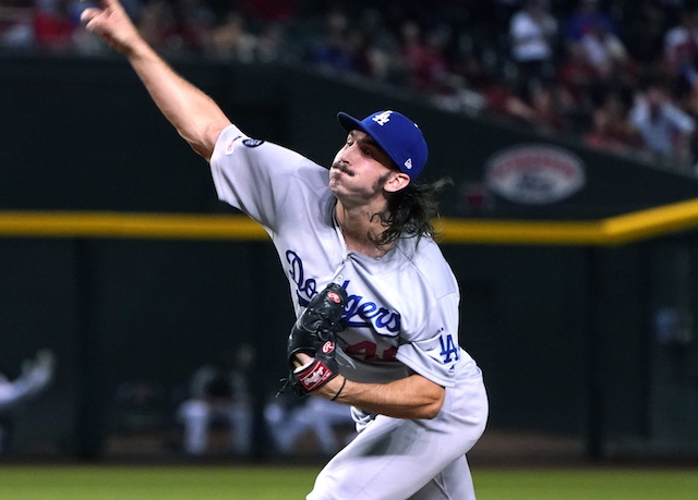 Los Angeles Dodgers pitcher Tony Gonsolin against the Arizona Diamondbacks