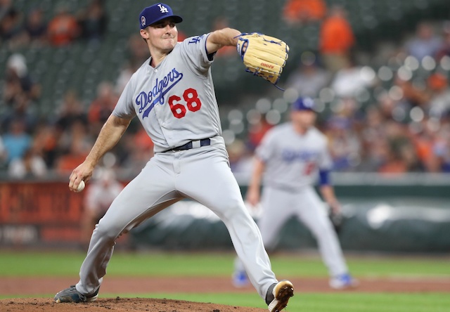 Los Angeles Dodgers pitcher Ross Stripling against the Baltimore Orioles