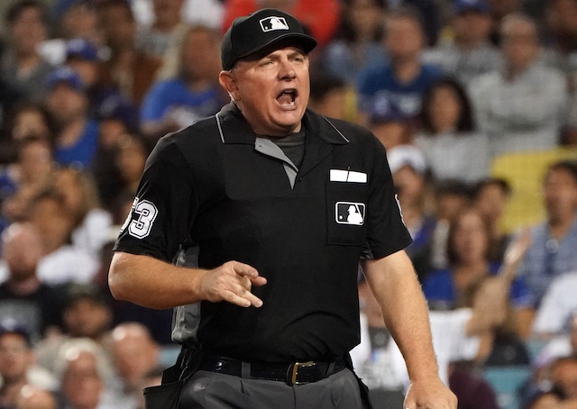 Los Angeles Dodgers manager Dave Roberts is ejected by home-plate umpire Greg Gibson