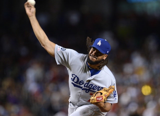 Los Angeles Dodgers closer Kenley Jansen against the Arizona Diamondbacks