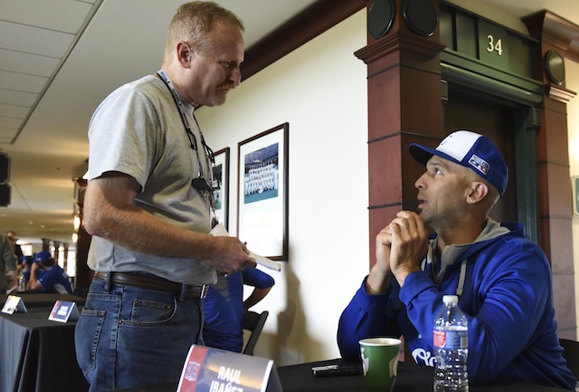 Former Kansas City Royals outfielder and current Los Angeles Dodgers special assistant Raul Ibañez