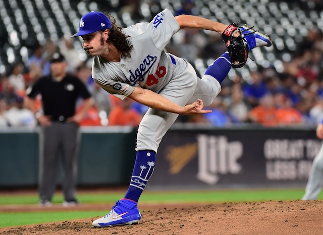 Los Angeles Dodgers pitcher Tony Gonsolin against the Baltimore Orioles