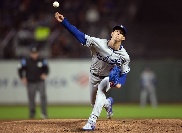 Los Angeles Dodgers pitcher Walker Buehler against the San Francisco Giants