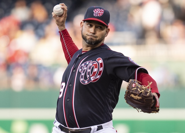 Washington Nationals pitcher Anibal Sanchez against the Los Angeles Dodgers