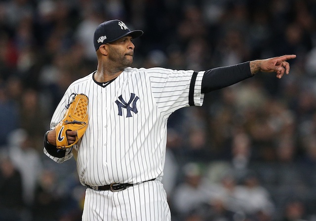 New York Yankees pitcher CC Sabathia during the 2019 ALCS