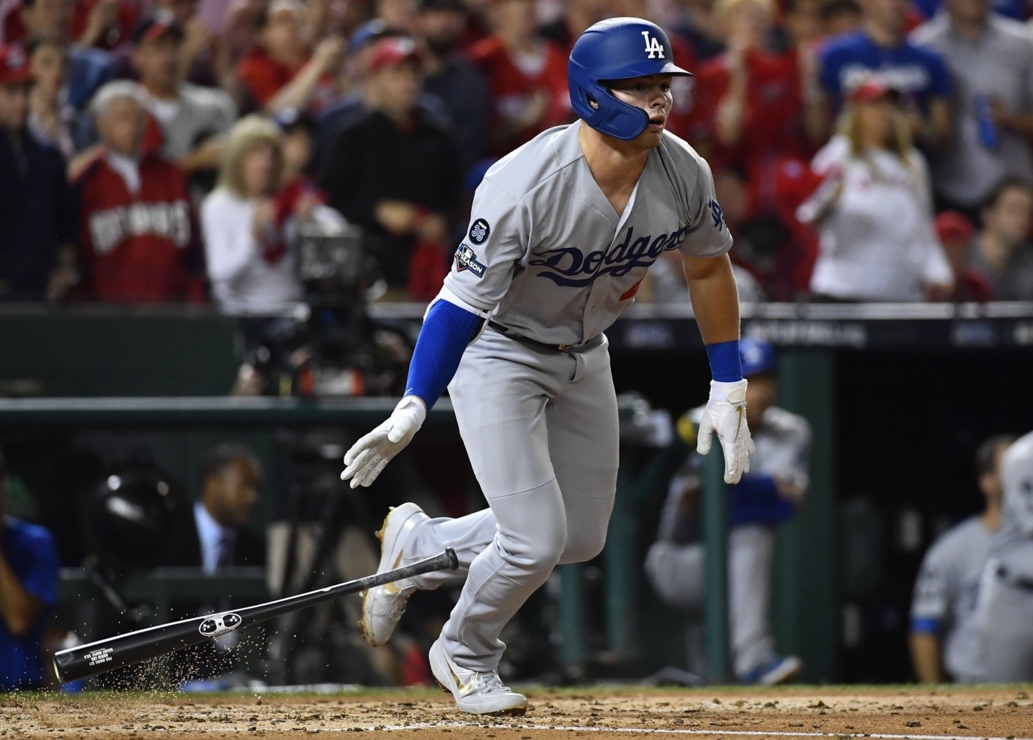 Los Angeles Dodgers infielder Gavin Lux during the 2019 NLDS