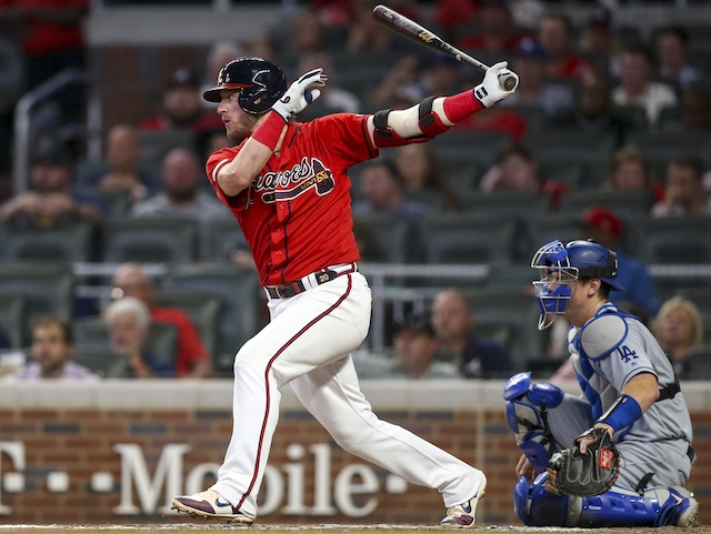 Atlanta Braves infielder Josh Donaldson against the Los Angeles Dodgers