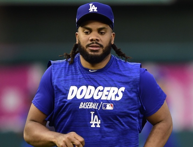 Los Angeles Dodgers closer Kenley Jansen before Game 3 of the 2019 NLDS