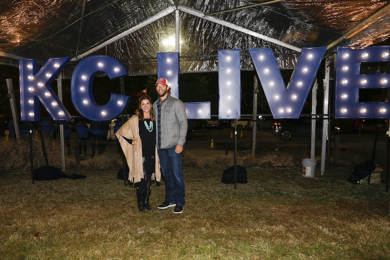 Los Angeles Dodgers pitcher Clayton Kershaw and his wife, Ellen Kershaw, during Kershaw's Challenge 2019 KC Live event